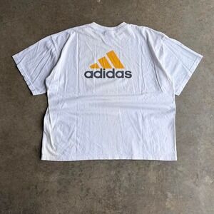 90s adidas white boxy tee